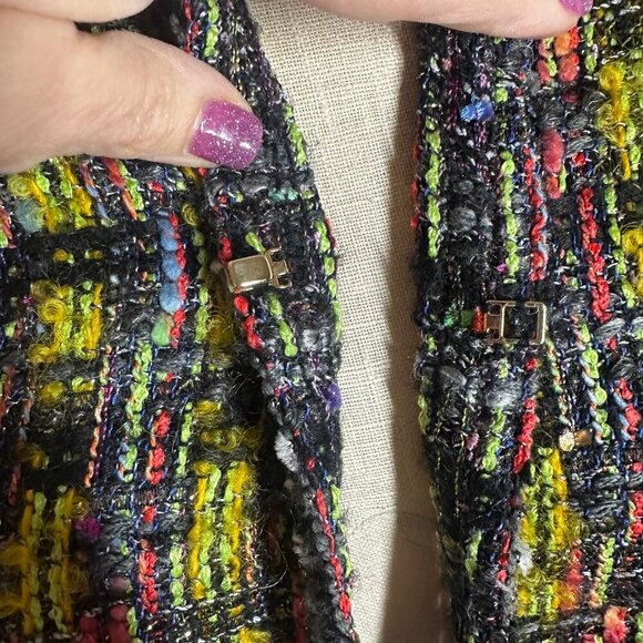 Weill Paris Tweed Blazer Womens Size 6 Alpaca Boucle Jacket Old Money Classic - Picture 2 of 11